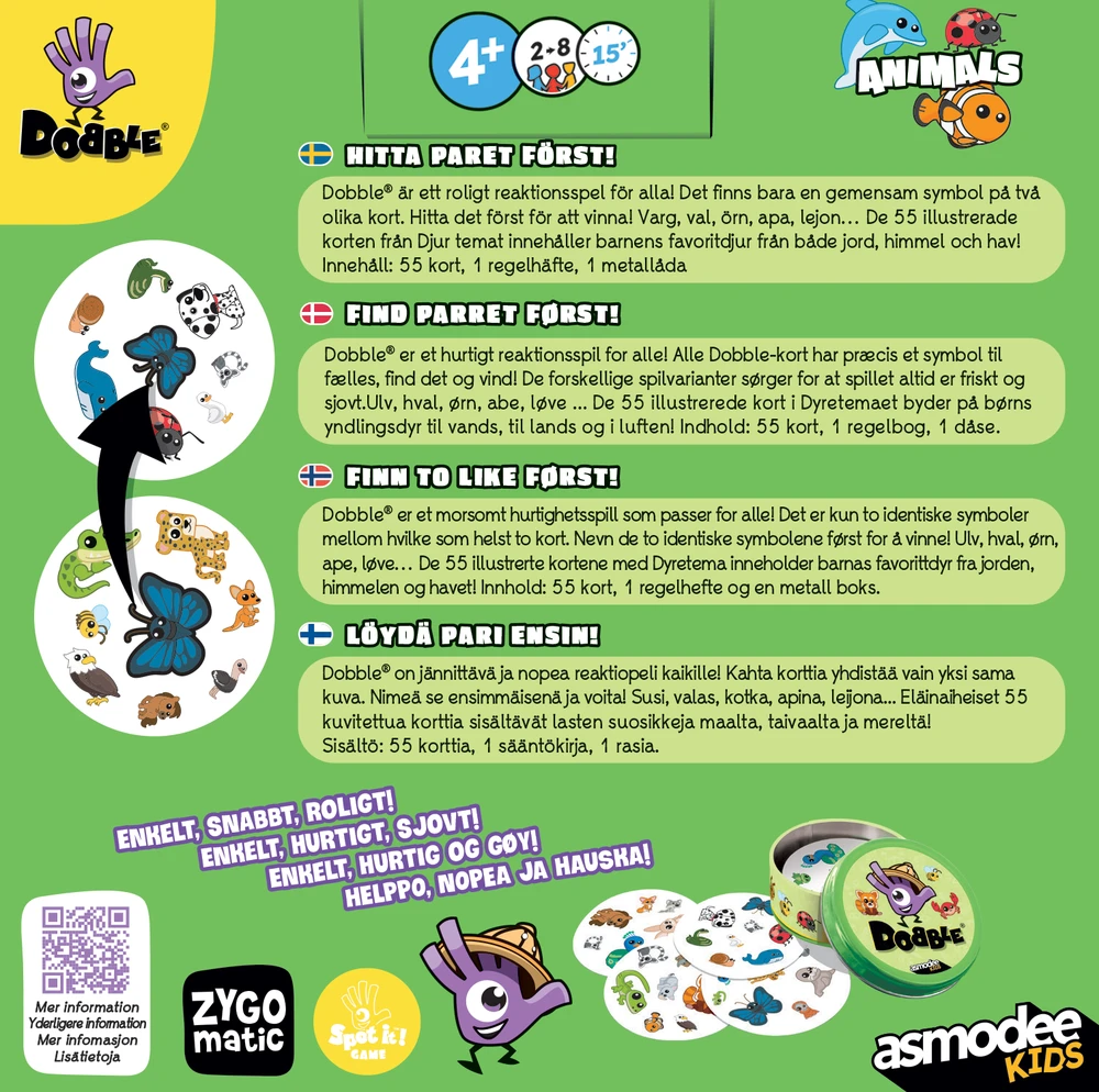 „Dobble“ – „Animals Nordic“ (DOBAN07NOR)