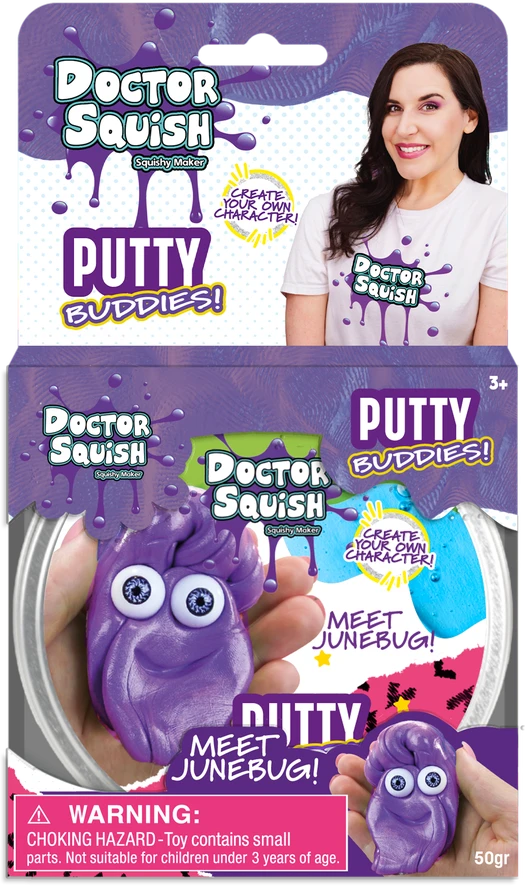 Doctor Squish - Junebug (violetinė) - glaisto draugeliai 50g (107465)