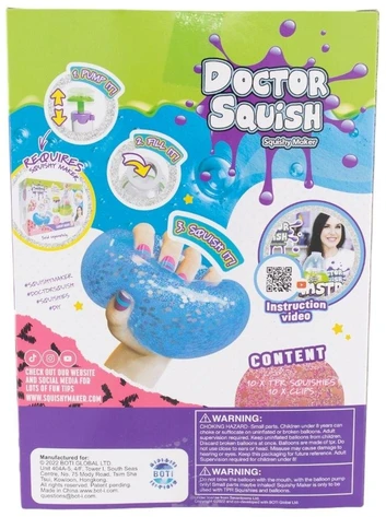 Doctor Squish - minkštų balionų pakuotės papildymas V2, 10 balionų + segtukai (107401)