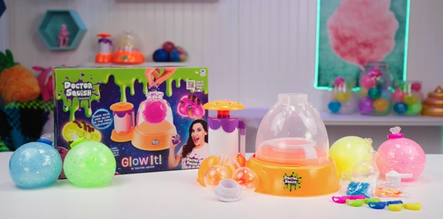 „Doctor Squish“ – minkštų žaisliukų stotelė neoniniam leidimui (107402)