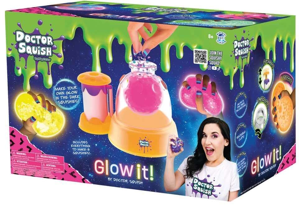 „Doctor Squish“ – minkštų žaisliukų stotelė neoniniam leidimui (107402)