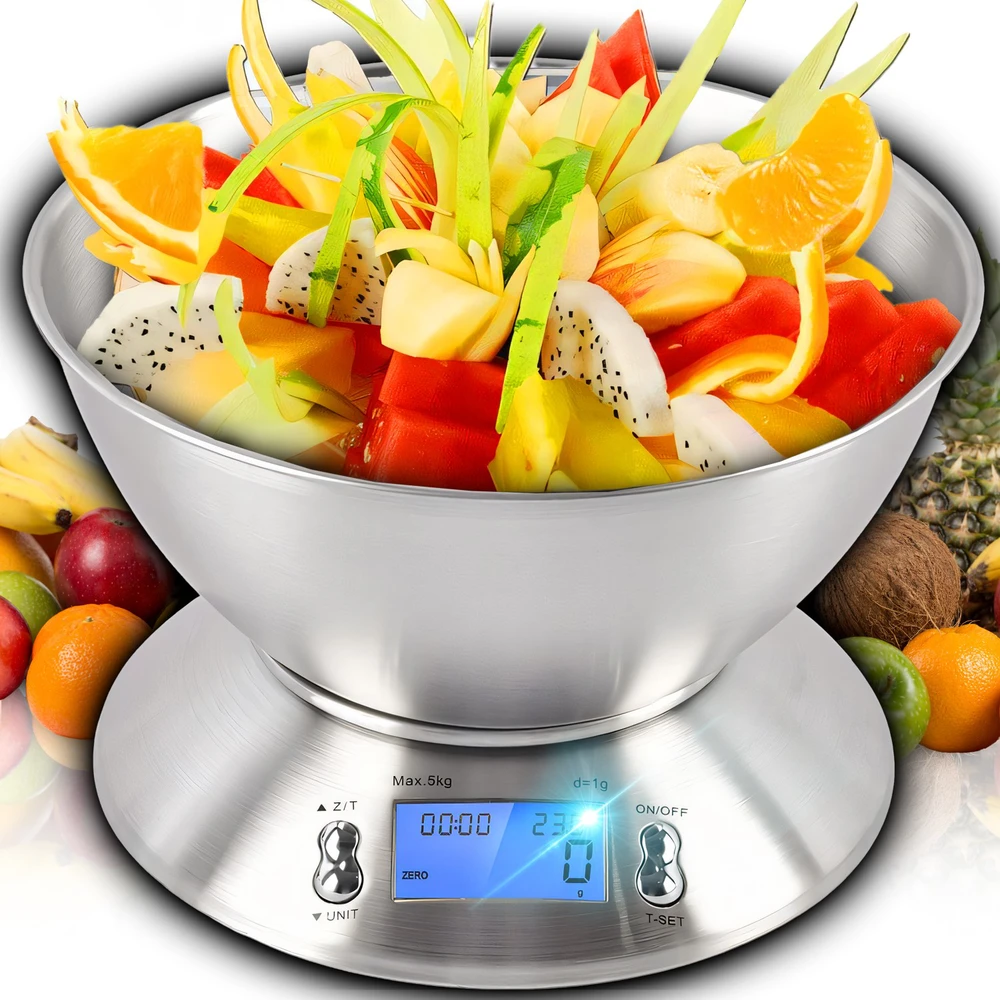 Retoo Elektroninės virtuvinės svarstyklės CookScale ER1242, 1g–5kg