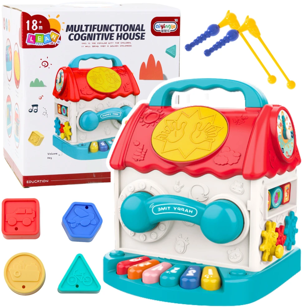 Lean Toys Interaktyvus lavinamasis kubas vaikams