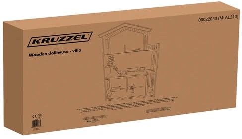 Kruzzel lėlių namelis Didelis lėlių namelis 114 cm. 114 cm.