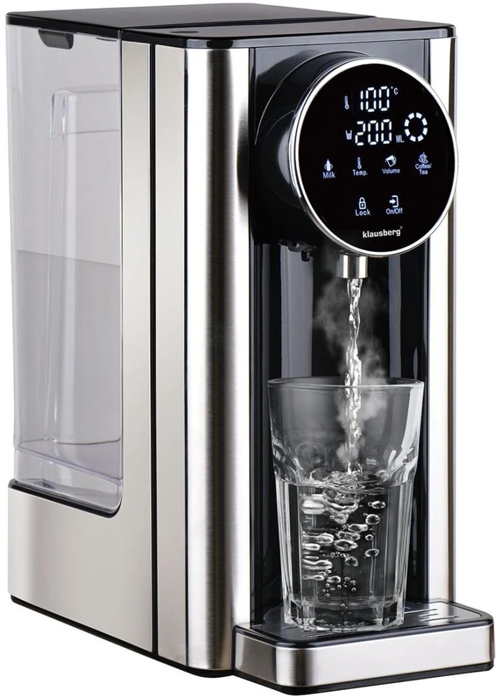 Dozownik Karšto vandens dozatorius, dozatorius, LED jutiklinis skydelis, temperatūros ir tūrio valdymas, 2,7 l, Klausberg, kb-7880