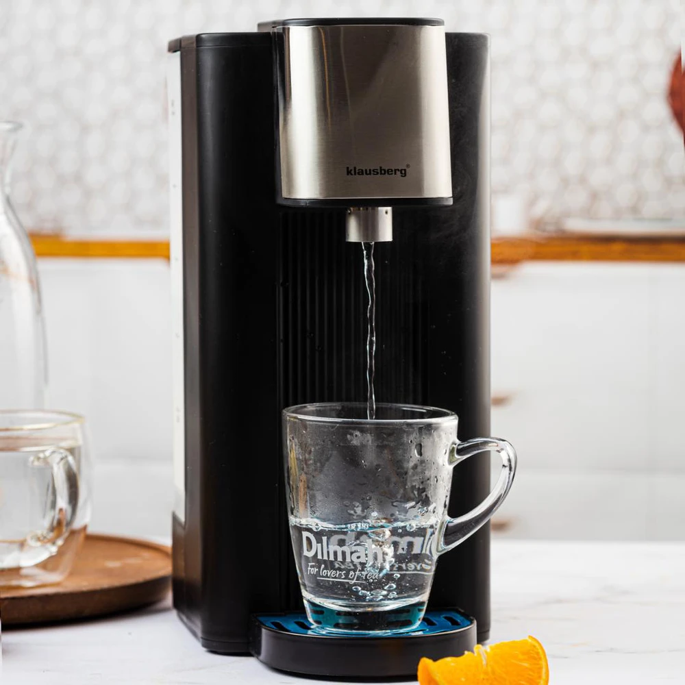 Dozownik Karšto vandens dozatorius, juodas su sidabriniais nerūdijančio plieno elementais, 2,5 l, klausberg, kb-7877