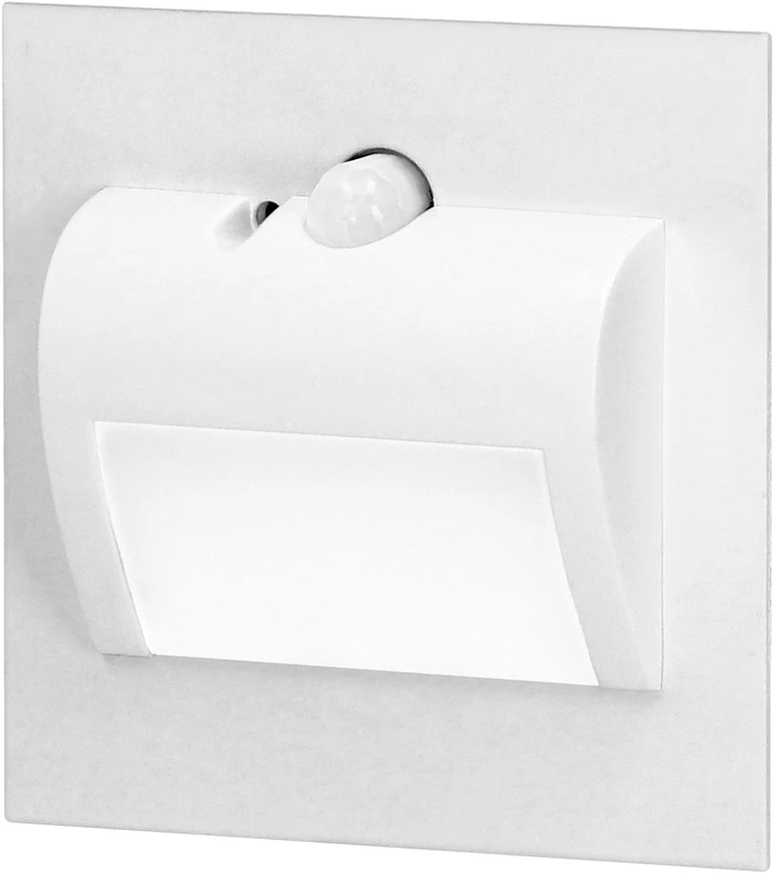 Orno DRACO LED NEW 1.5W, įleidžiamas laiptų šviestuvas, 12VDC, 30lm, 3000K, baltas, judesio ir prieblandos jutiklis