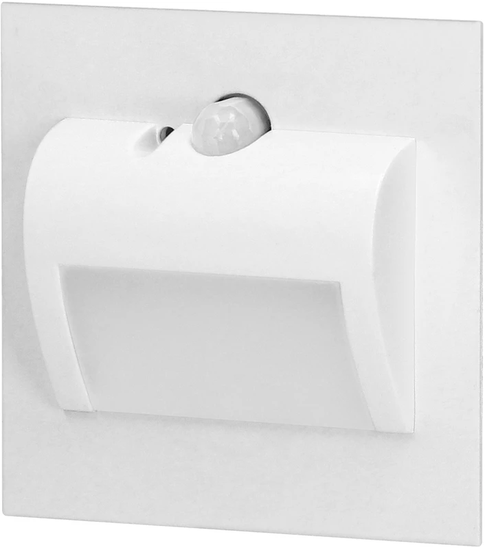 Orno DRACO LED NEW 1.5W, įleidžiamas laiptų šviestuvas, 12VDC, 30lm, 6000K, baltas, judesio ir prieblandos jutiklis