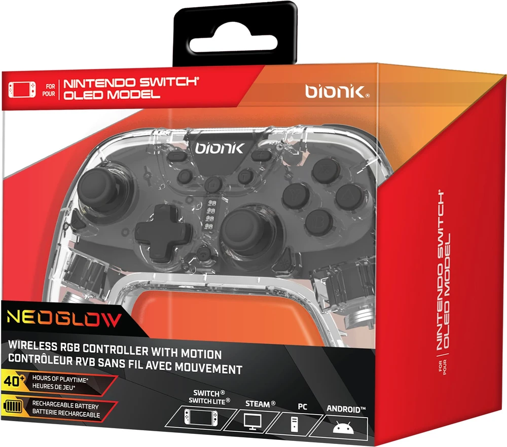 Dreamgear - „Bionik Neoglow“ valdiklis („Nintendo Switch“)