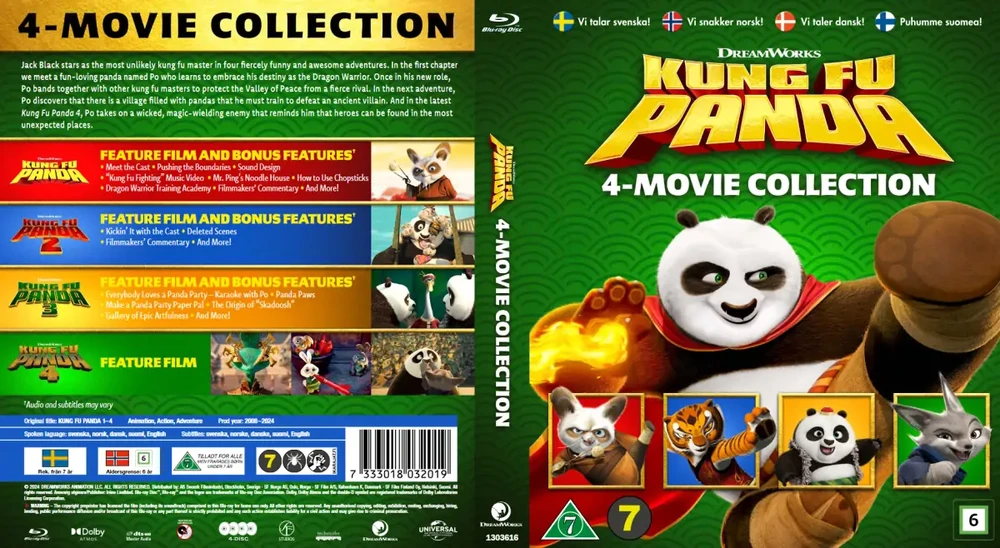 DreamWorks KUNG FU PANDA DĖŽUTĖ 1-4