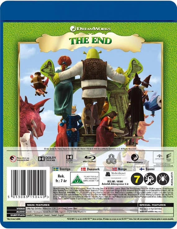 DreamWorks Šrekas 1-4 dėžutė (4 diskai) („Blu-Ray“)