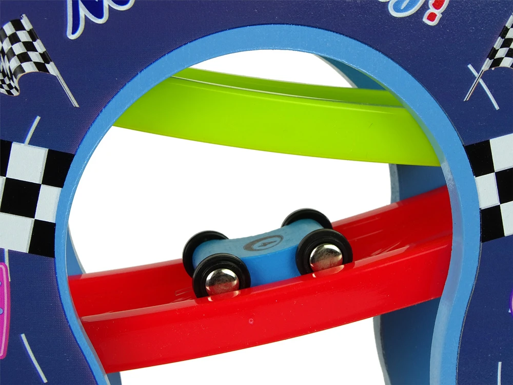 Drewniana Medinė automobilių trasa Lean Toys, 6 aukštų, 30x8x33 cm