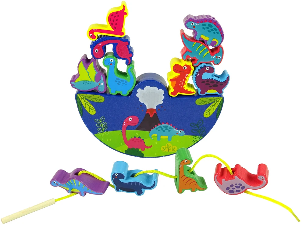 Medinis žaidimas berniukams Lean Toys Dinozaurai