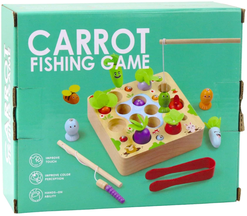 Lean Toys Medinis vaikų žaidimas su morkomis ir sliekais