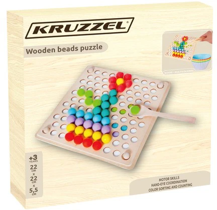 Dėlionė Kruzzel Wooden puzzle beads 22403