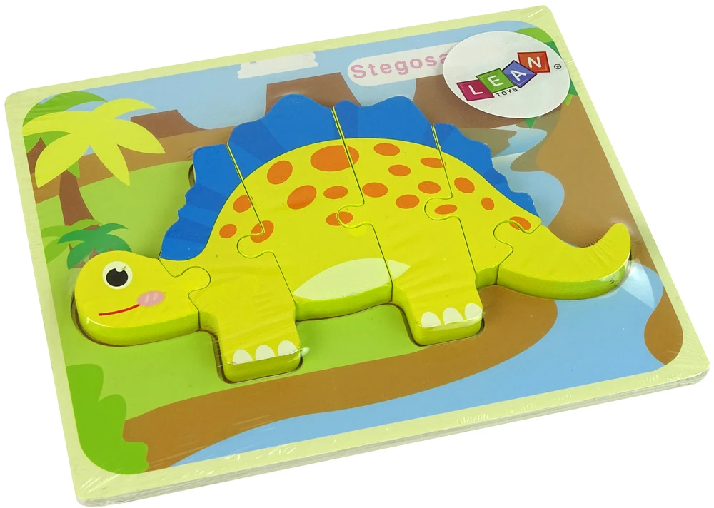 Lean Toys Medinė dėlionė Dinozauras LeanToys, 6 det.