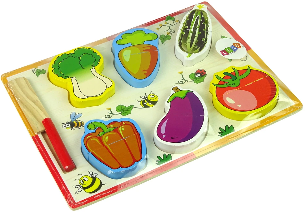 Lean Toys Medinis daržovių pjaustymo rinkinys, 6 vnt