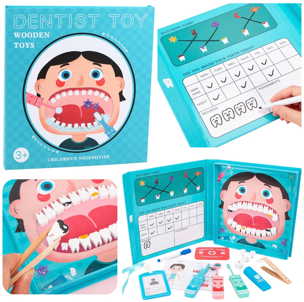 Lean Toys Medinis dantisto rinkinys 24 vnt.