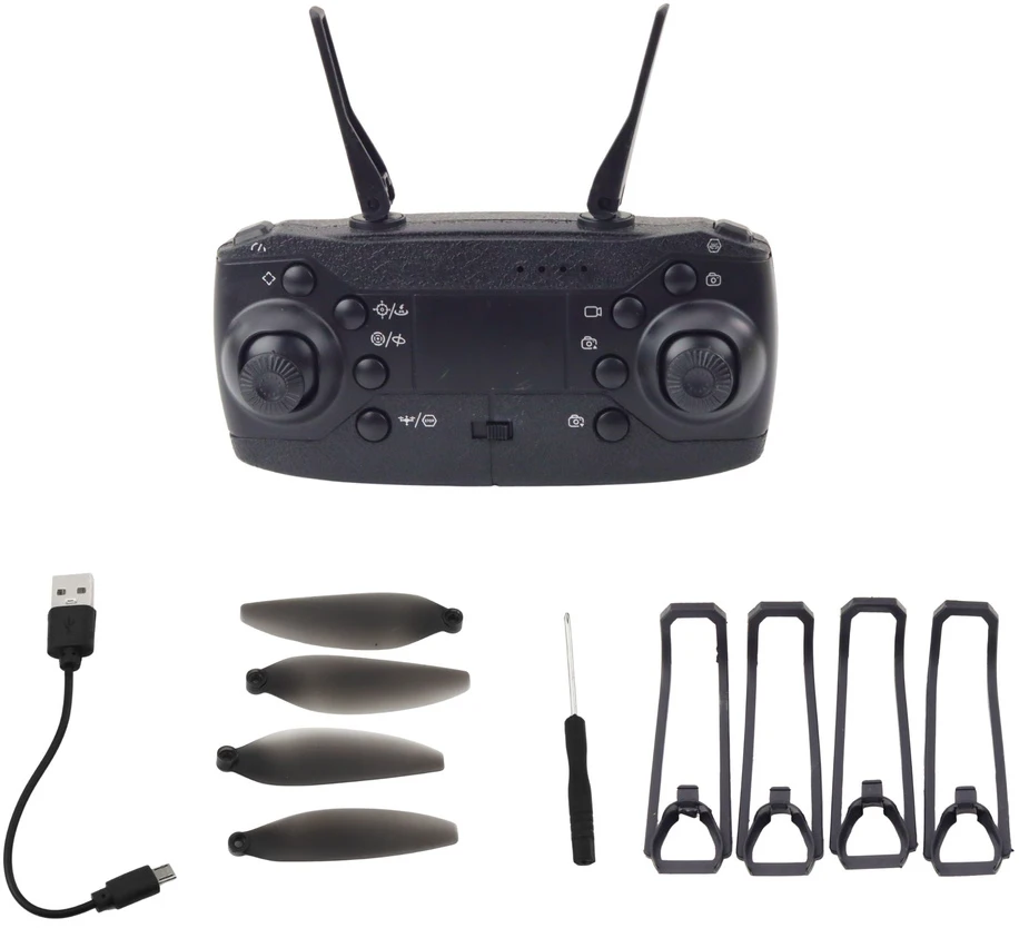 Lean Toys Sulankstomas dronas su HD kamera ir LED apšvietimu