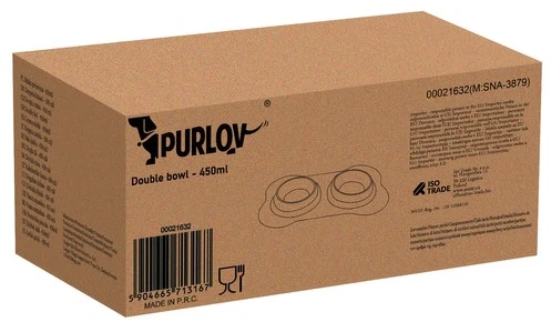 Dvigubas dubenėlis augintiniams, 2 x 350ml Purlov