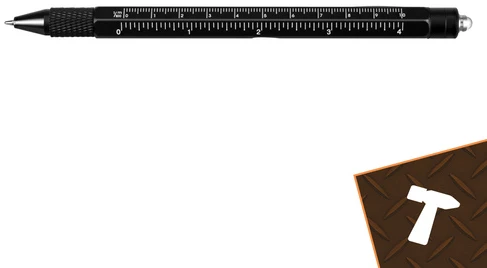 Bigstren Multifunctional pen - juodas 9-in-1 Bigstreen