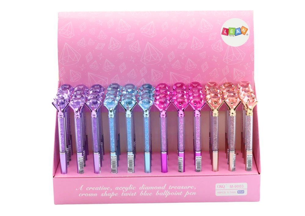 Lean Toys Deimantinis rašiklis su mėlynu užpildu 0,7 mm