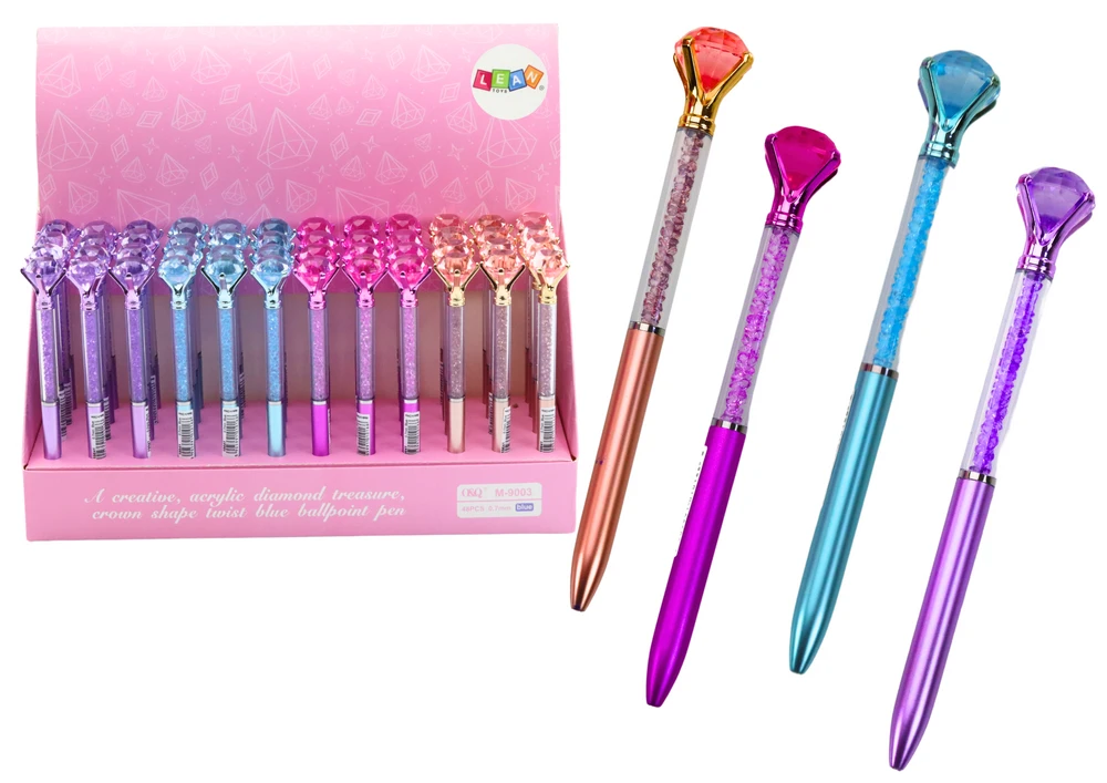 Lean Toys Deimantinis rašiklis su mėlynu užpildu 0,7 mm