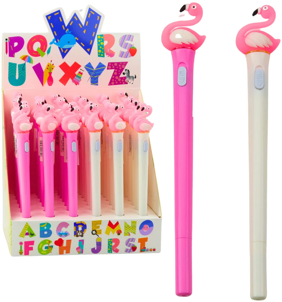 Lean Rašiklis su LED apšvietimu ir flamingo dekoracija, 0,7 mm