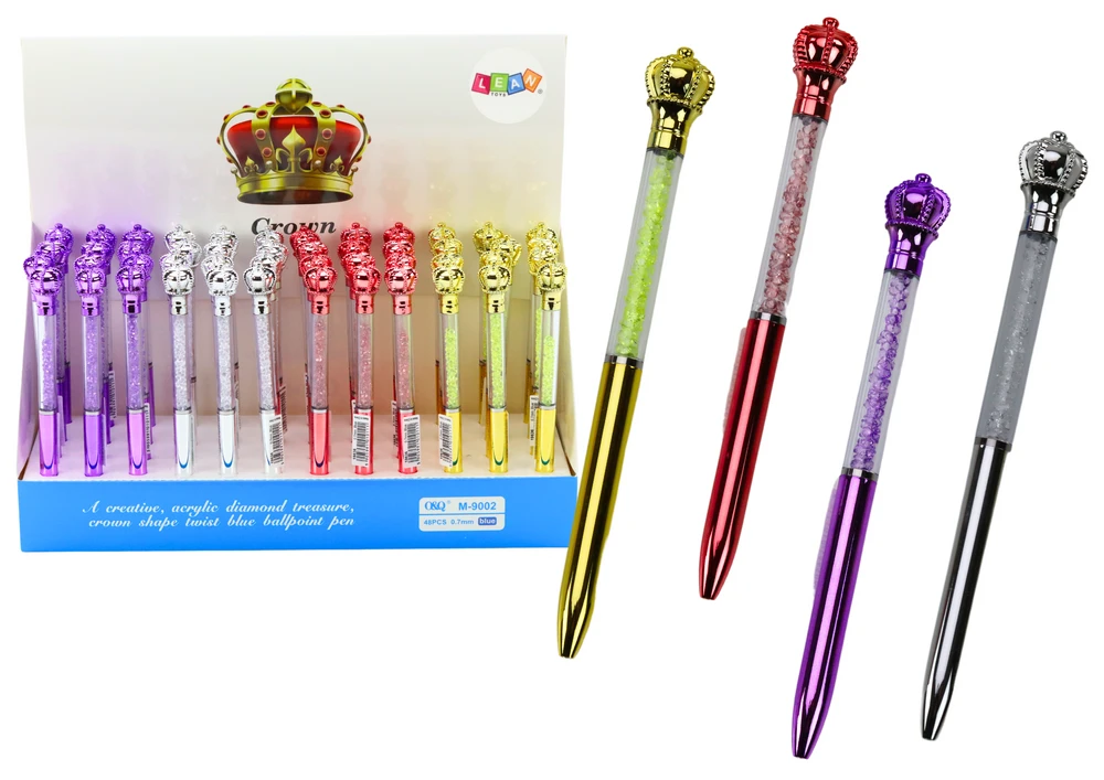 Lean Toys Elegantiškas rutulinis rašiklis su deimantais