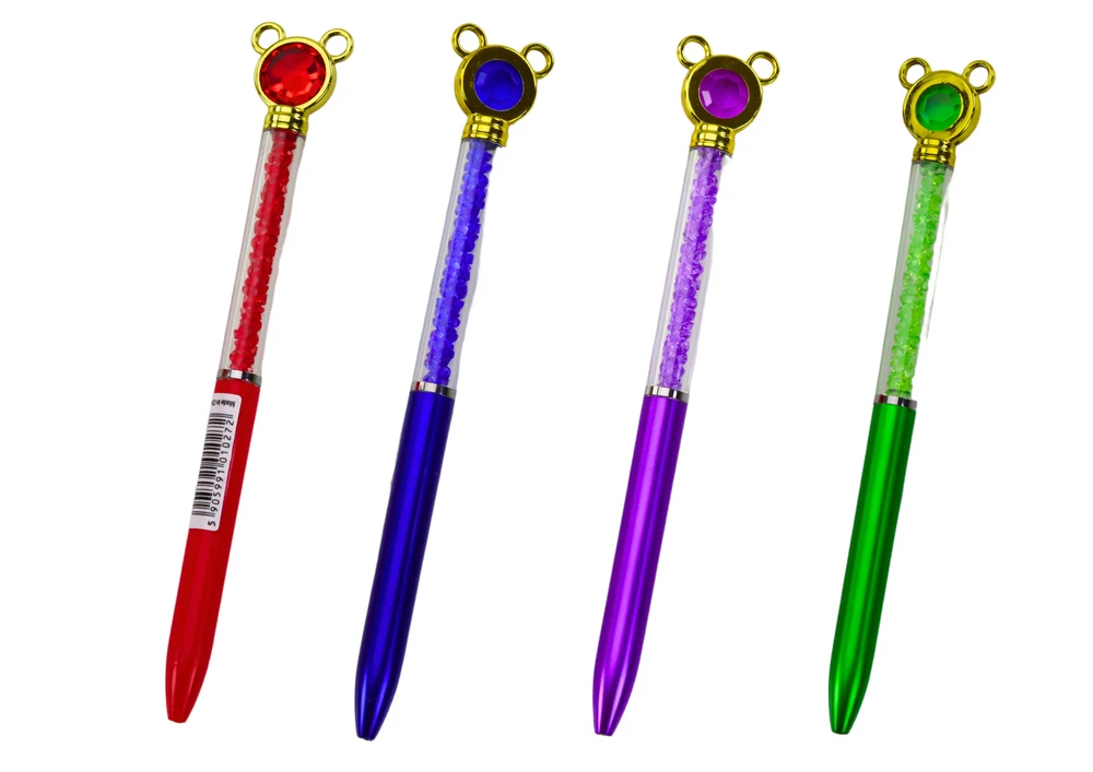 Lean Toys Prabangus rašiklis su deimantiniu papuošalu ir mėlynu užpildu, 0.7 mm