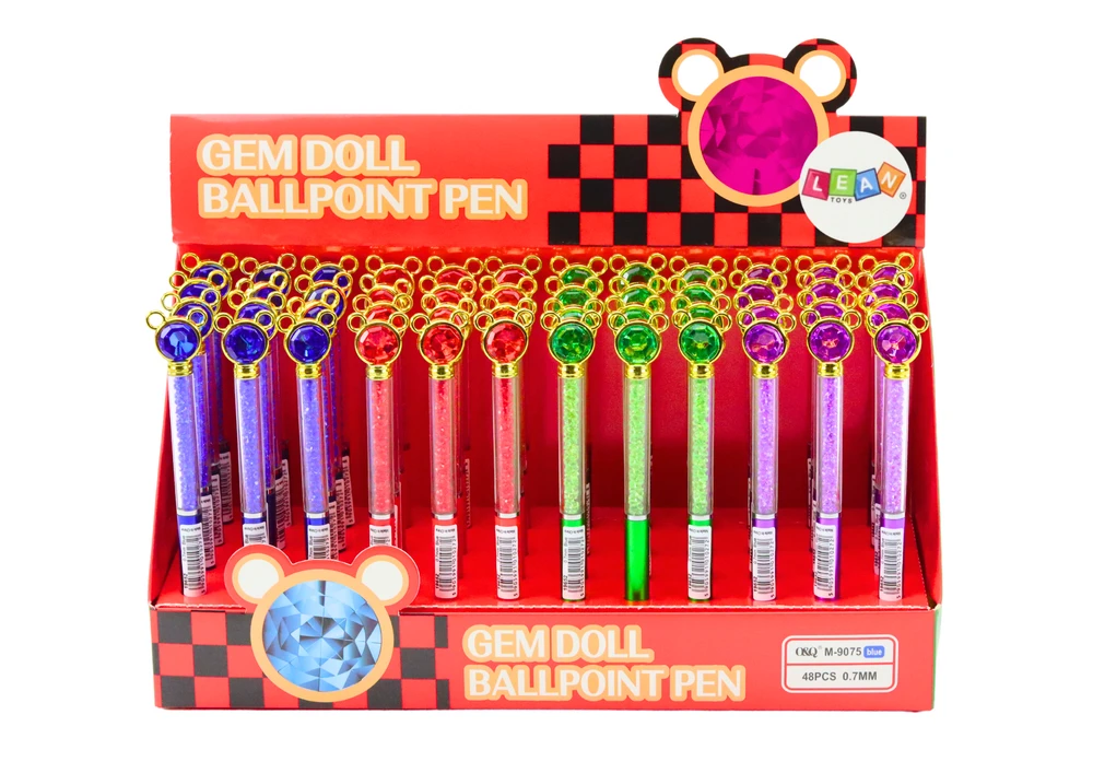 Lean Toys Prabangus rašiklis su deimantiniu papuošalu ir mėlynu užpildu, 0.7 mm
