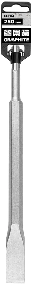 SDS Plus Plokščias Kaltas GRAPHITE 55T112 (20x14x250 mm)