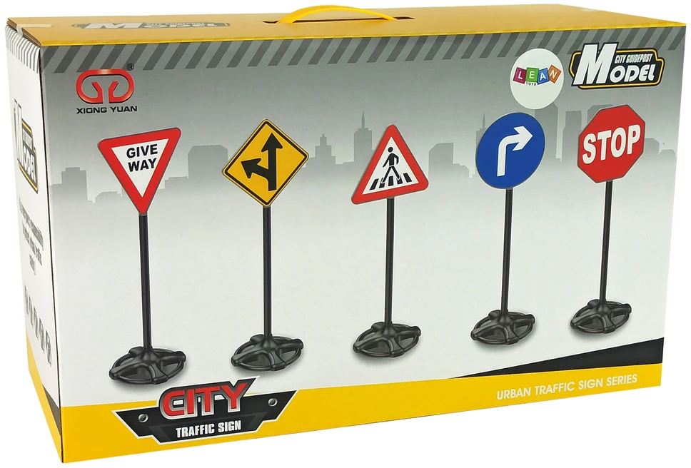 Lean Toys Edukacinis kelio ženklų rinkinys 82cm