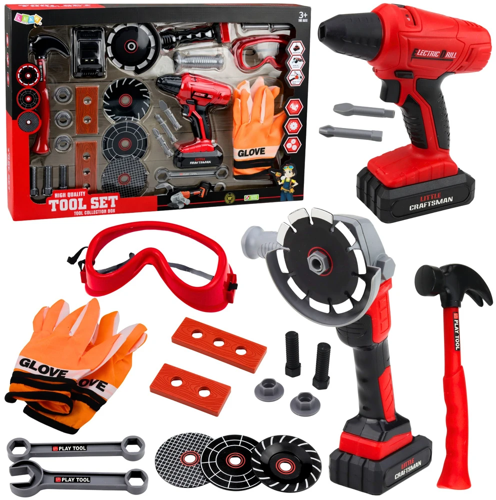 Lean Toys Įrankių rinkinys vaikams 28 vnt.
