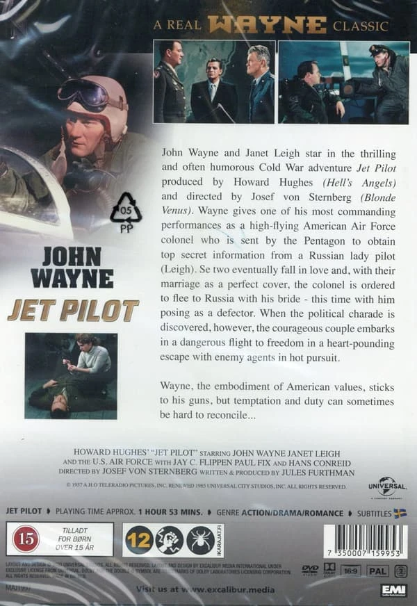 DVD „Jet pilot“ – Johno Wayne'o klasika, 1957 m.