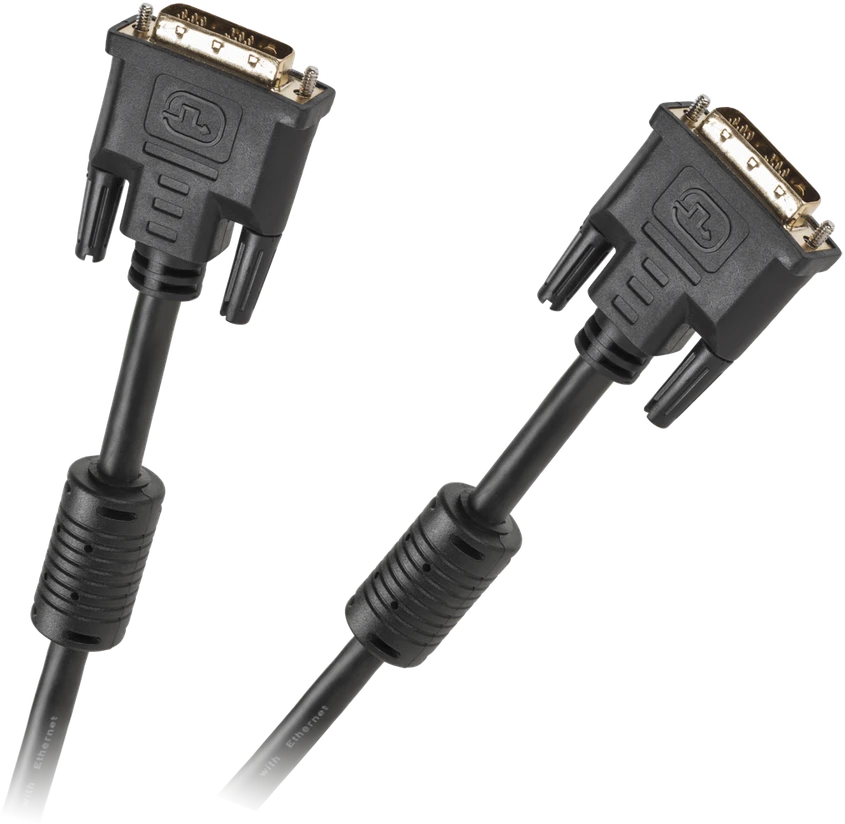 Cabletech DVI-DVI kabelis 1.8m Juodas