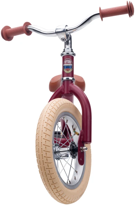 Dviratis-trybike - 2 plieniniai ratai - vintažinės raudonos spalvos (30TBS-2-Raudonas-VIN)