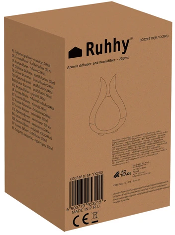 Aroma difuzorius - drėkintuvas 200ml Ruhhy 24610