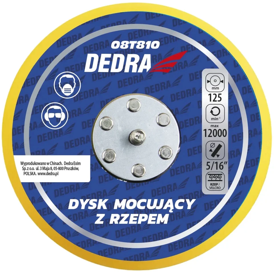 Dysk 125 mm Velcro pagrindo diskas orbitiniams poliruokliams