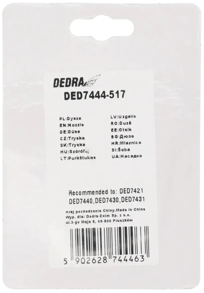 Dedra Sleginio pistoletopurktuvo purktukas 517
