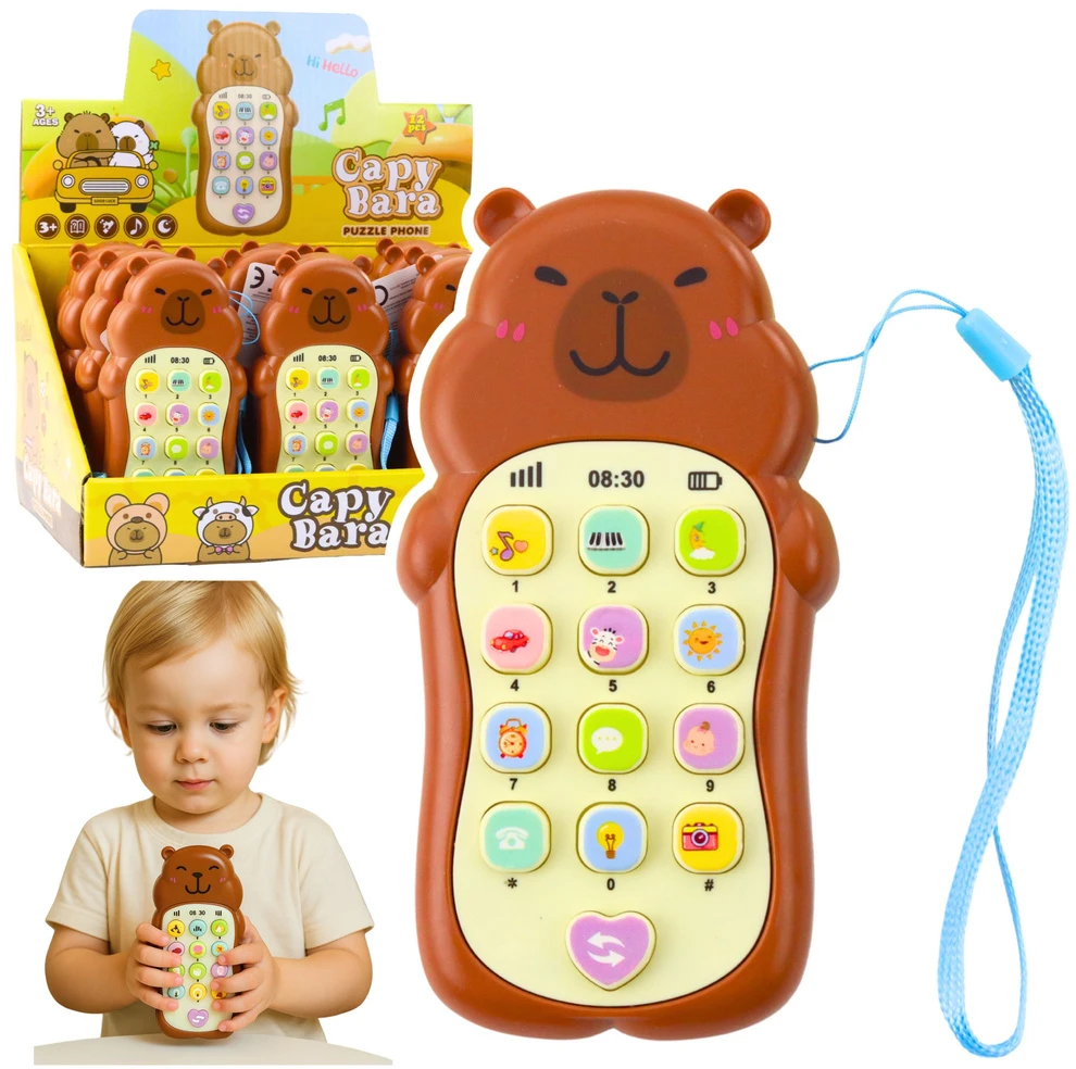Lean Toys Vaikiškas edukacinis telefonas su šviesos ir garso efektais