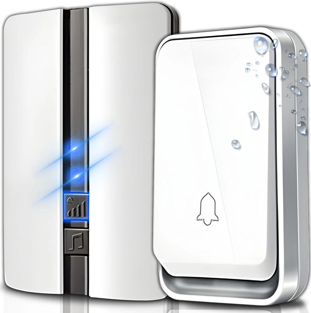 Retoo Belaidis durų skambutis PowerRing, IP44