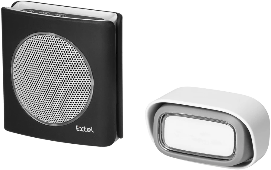 Orno Dzwonek EXTEL diBi Flash belaidis baterijomis maitinamas durų skambutis, juodas
