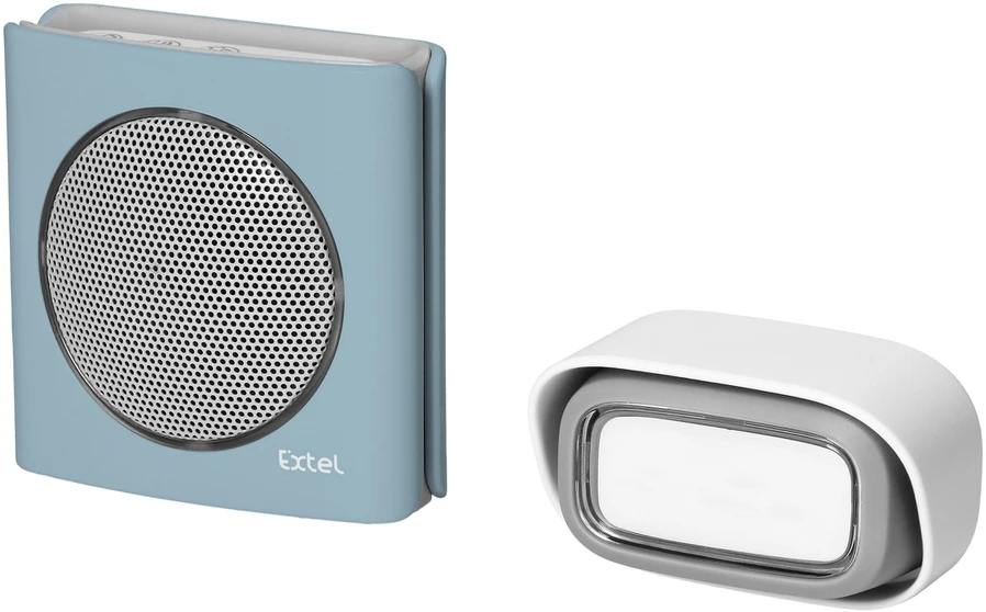 Orno Dzwonek EXTEL diBi Flash Soft belaidis baterijomis maitinamas durų skambutis, mėlynas