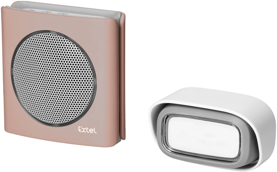 Orno Dzwonek EXTEL diBi Flash Soft belaidis baterijomis maitinamas durų skambutis, rudas