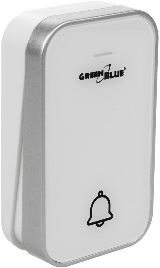 GreenBlue kinetinis belaidis durų skambutis, 38 melodijos, baltas, diapazonas iki 200 m, IP44, GB157 W