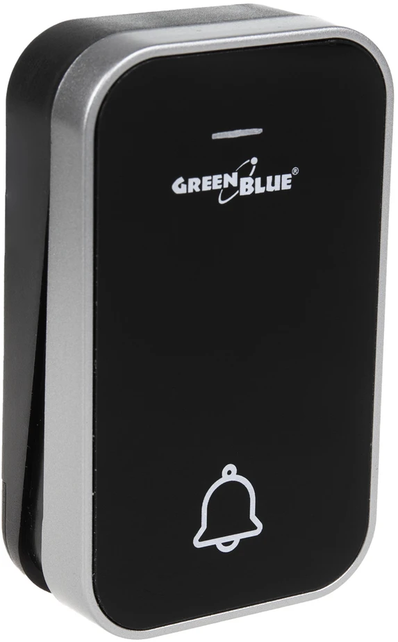 GreenBlue GB157 B Kinetic Baterija Be Wireless Dorr Bell, Melodies, Juodas, Diapazonas iki 200m, IP44