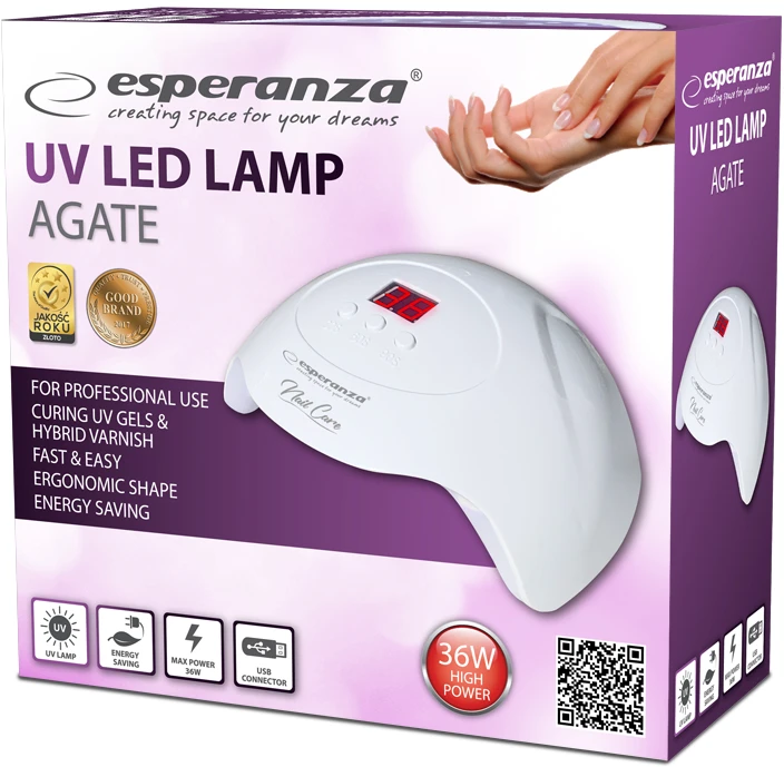 Nagų Lempa - Esperanza EBN010 UV + LED 36W