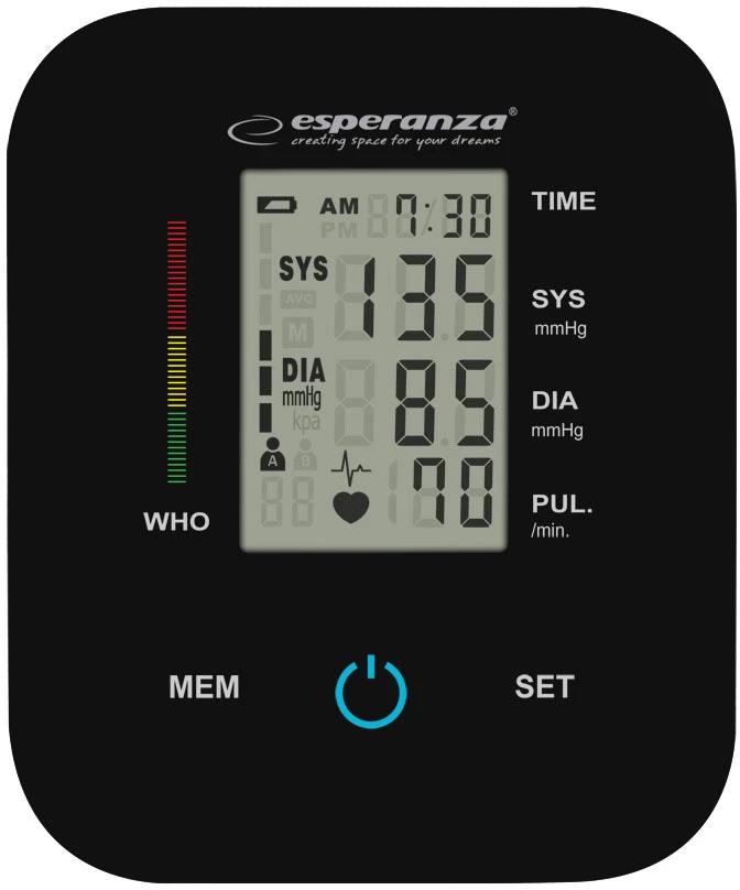 Kraujospūdžio matuoklis Esperanza ECB006 upper arm blood pressure monitorius