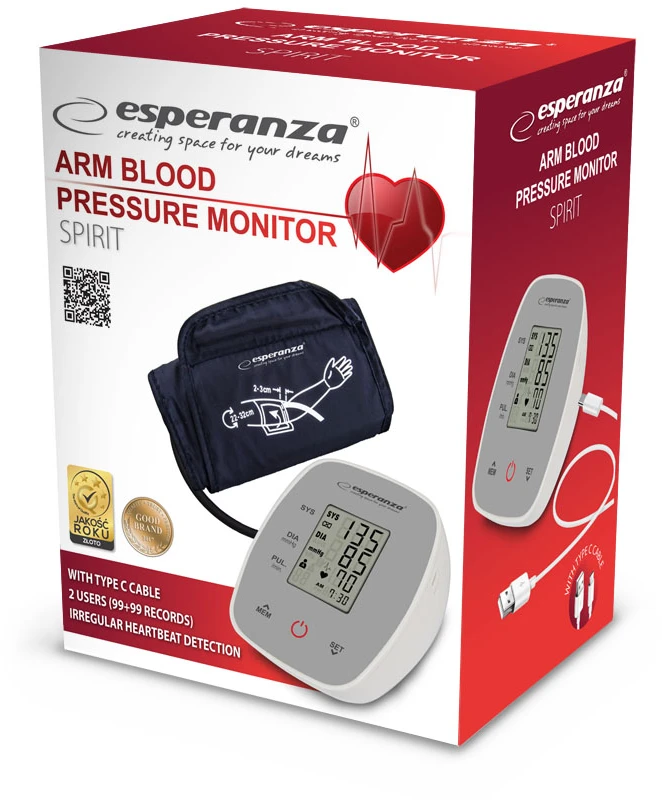 Kraujospūdžio matuoklis Esperanza ECB007 upper arm blood pressure monitorius